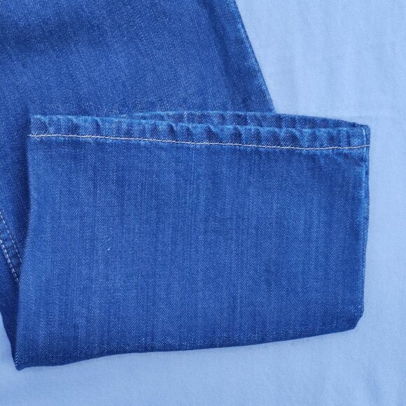 Denver Hayes jeans women's size (14) 32/30 ink blue straight leg modified waist - Picture 8 of 14